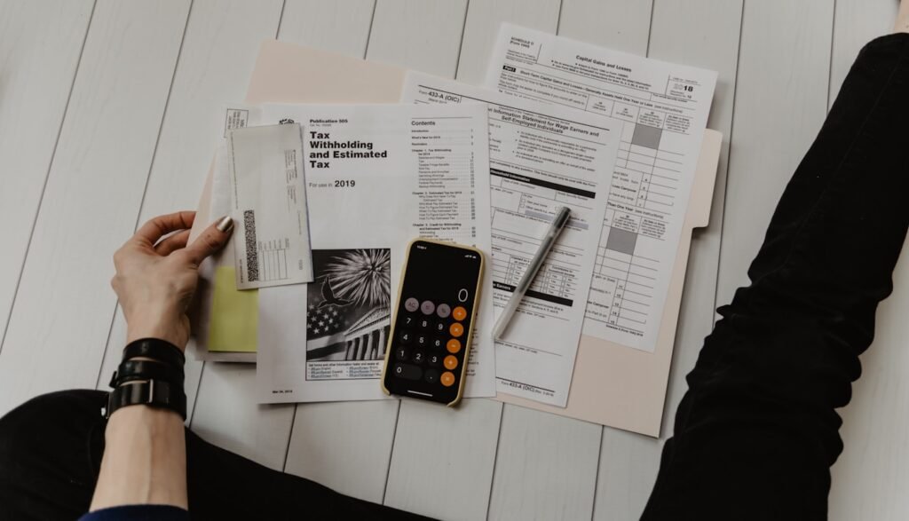 Financial services professionals reviewing business performance