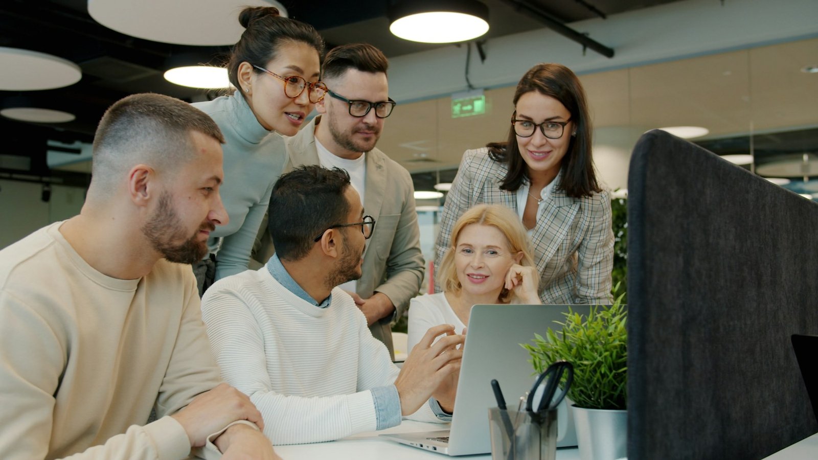 A diverse technology team collaborating